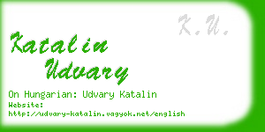 katalin udvary business card